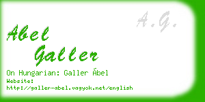 abel galler business card